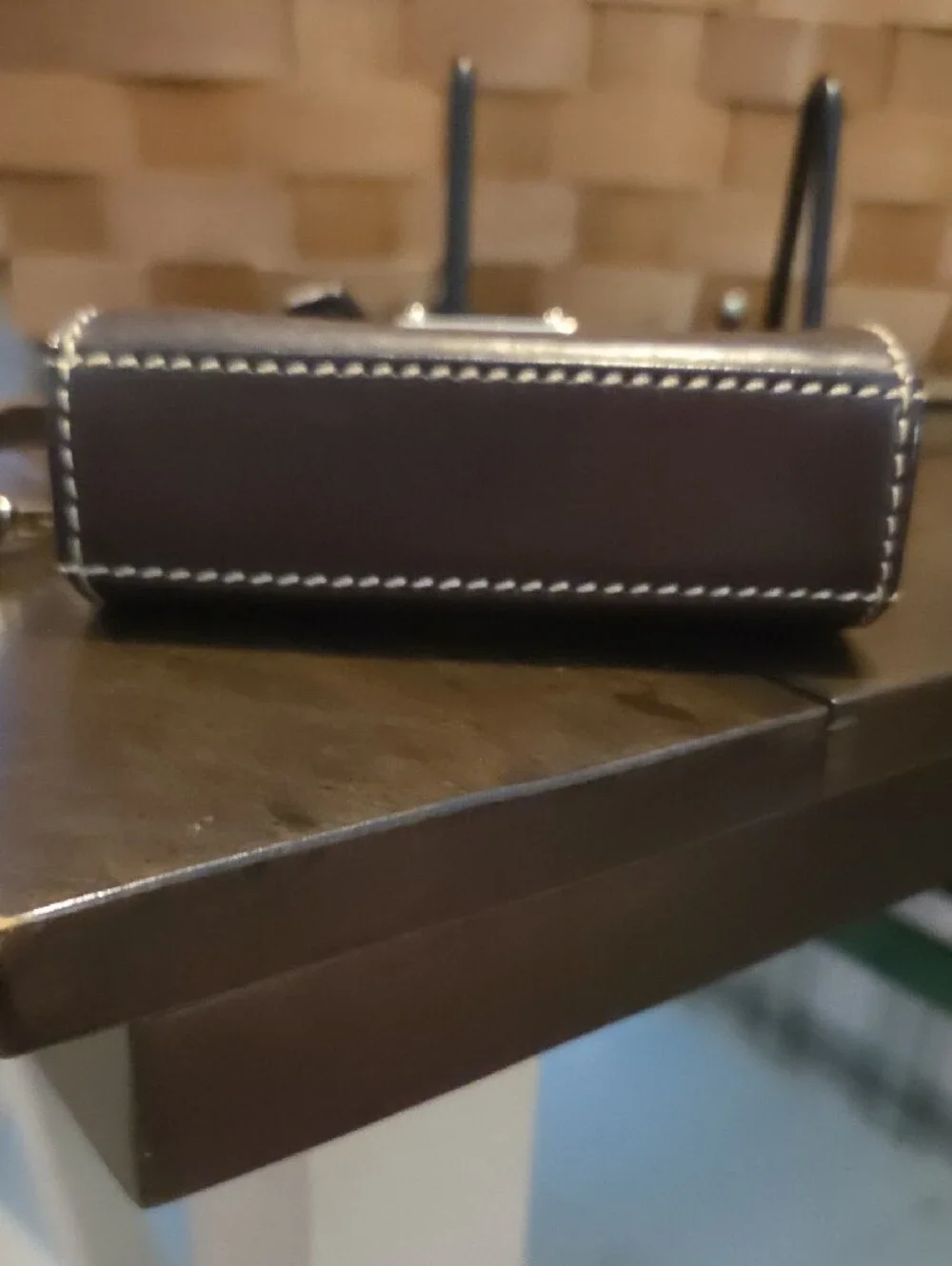 Dooney & Bourke Brown Leather Wallet with Logo Plaque